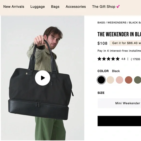 Like New Beis Weekender Bag - Picture 6 of 6